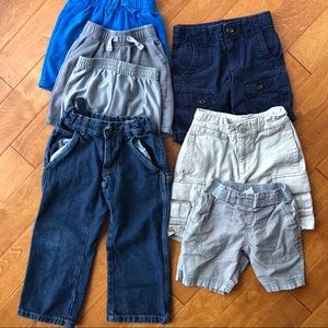 4T Lot, boys shorts and jean pants
